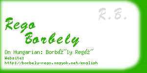rego borbely business card